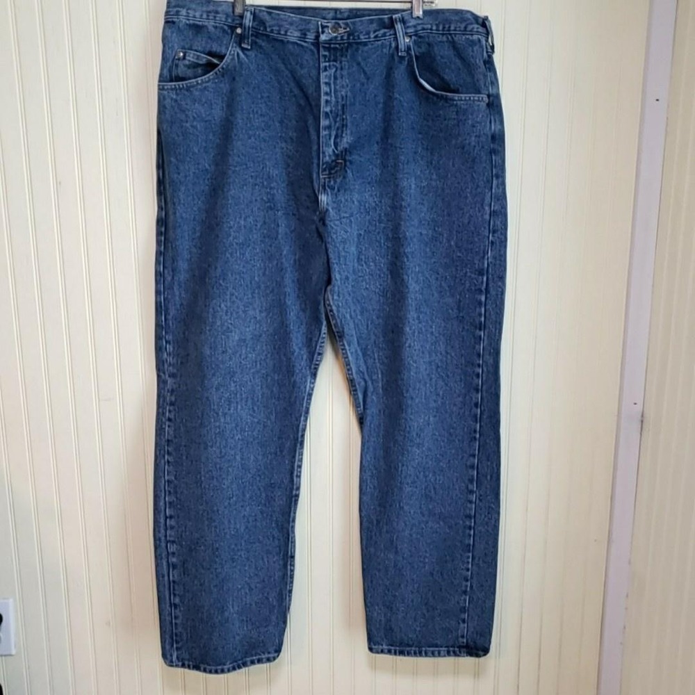 Wrangler 9T701VR Jeans Mens 42x31 Blue Relaxed Fit Straight Denim Medium‎ Wash